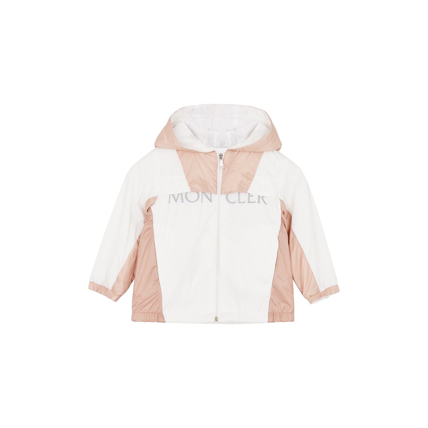 Moncler Kids Arilas Hooded Panelled Shell Jacket - White Other