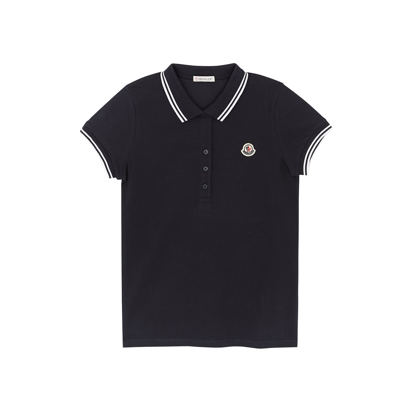 Moncler Kids Navy Piqué Cotton Polo Shirt (12-14 Years)