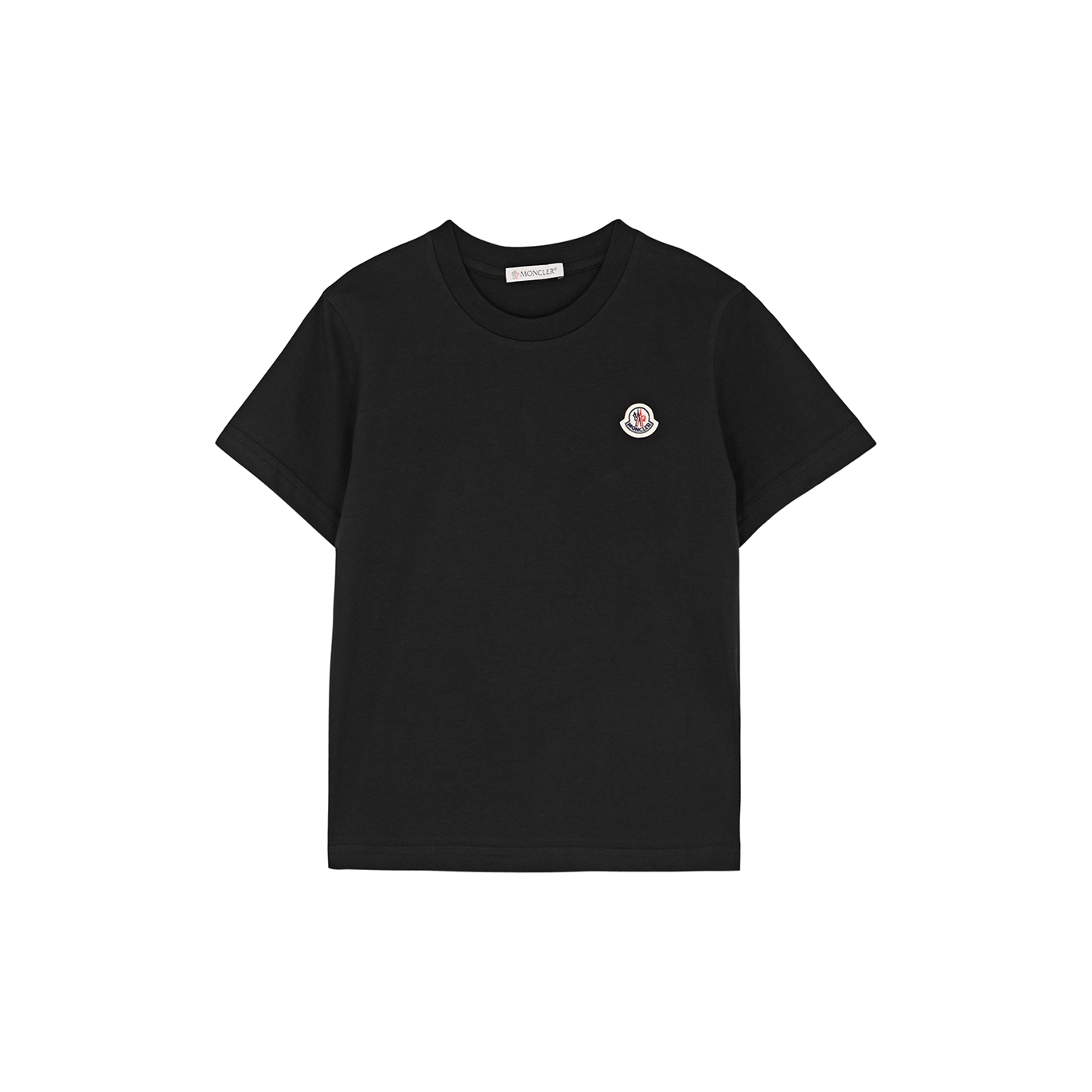 Moncler Kids Logo Cotton T-shirt (8-10 Years) In Black
