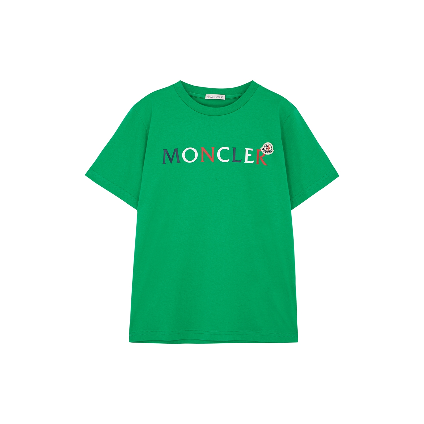 Moncler Kids Green Logo Cotton T-shirt (12-14 Years) - 12 Years