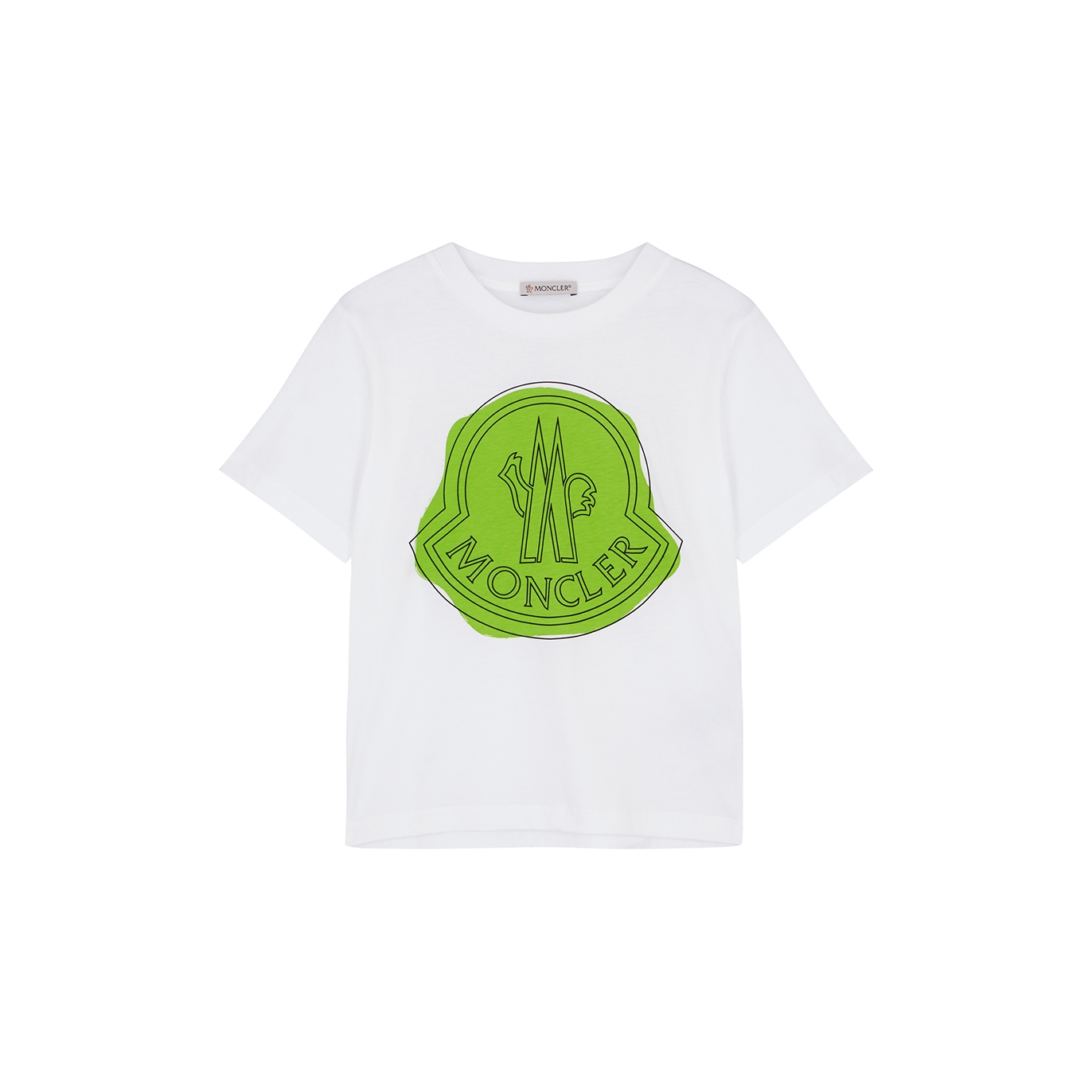 Moncler Kids White Logo-print Cotton T-shirt (5-6 Years) - White Other - 5 Years