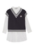 KIDS Navy and white cotton shirt and vest set (4-6 years) - Moncler