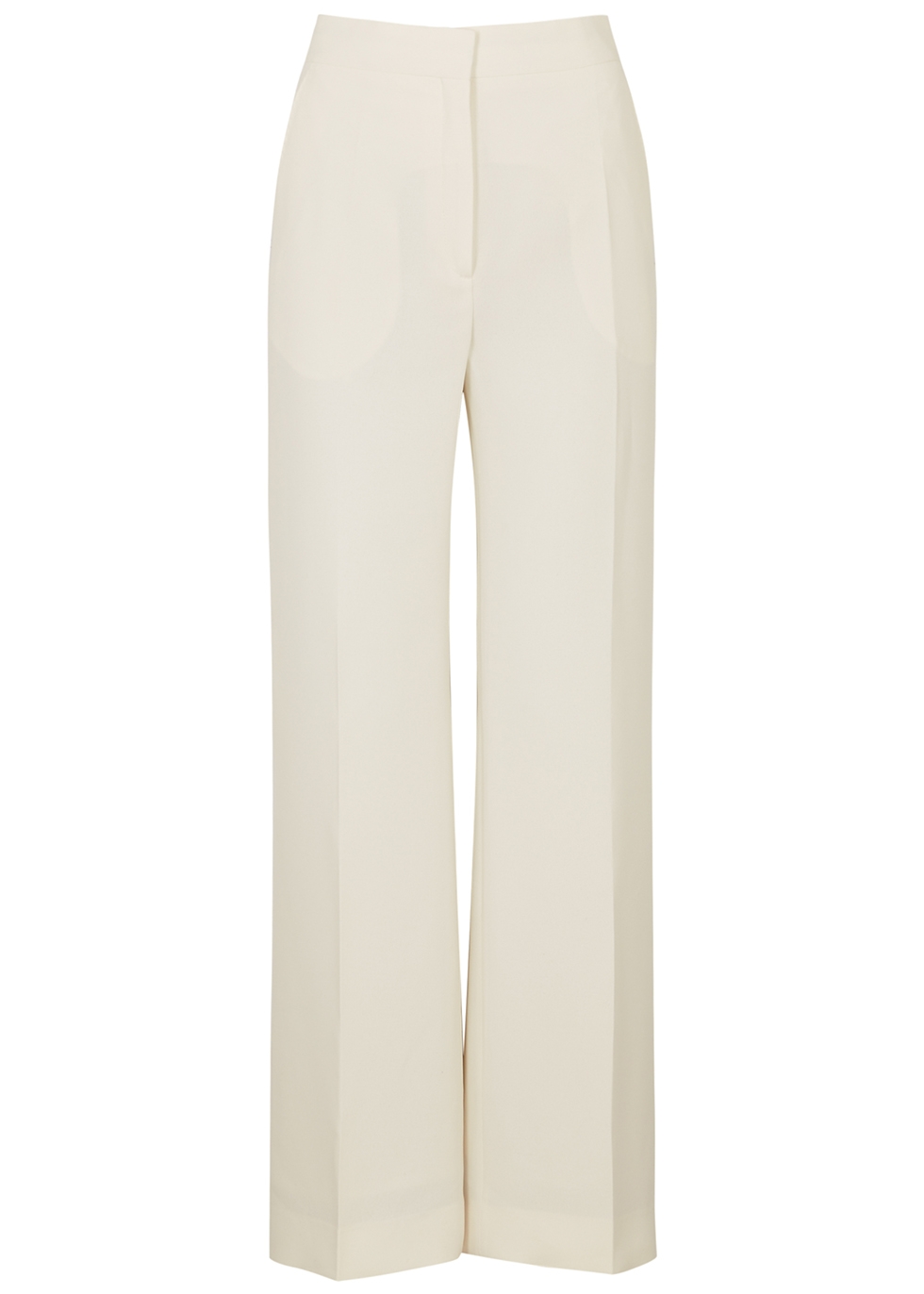 Mark Kenly Domino Tan Petra ivory wide-leg trousers