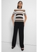 Striped short-sleeve sweater in crushed velvet - Theory