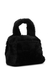 Black logo faux fur top handle bag - MOSCHINO