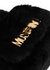 Black logo faux fur top handle bag - MOSCHINO