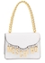 White small logo leather shoulder bag - MOSCHINO