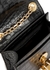 Black crocodile-effect leather shoulder bag - MOSCHINO