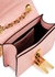 Pink crocodile-effect leather shoulder bag - MOSCHINO