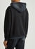 Black logo hooded cotton sweatshirt - BOSSI Sportswear