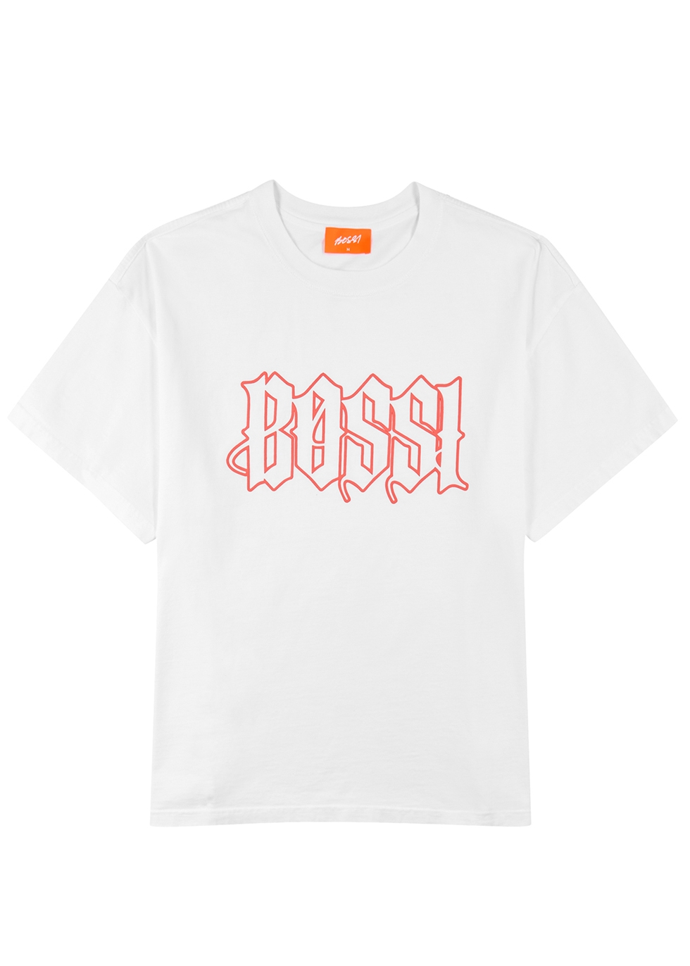 BOSSI Sportswear White logo cotton T-shirt