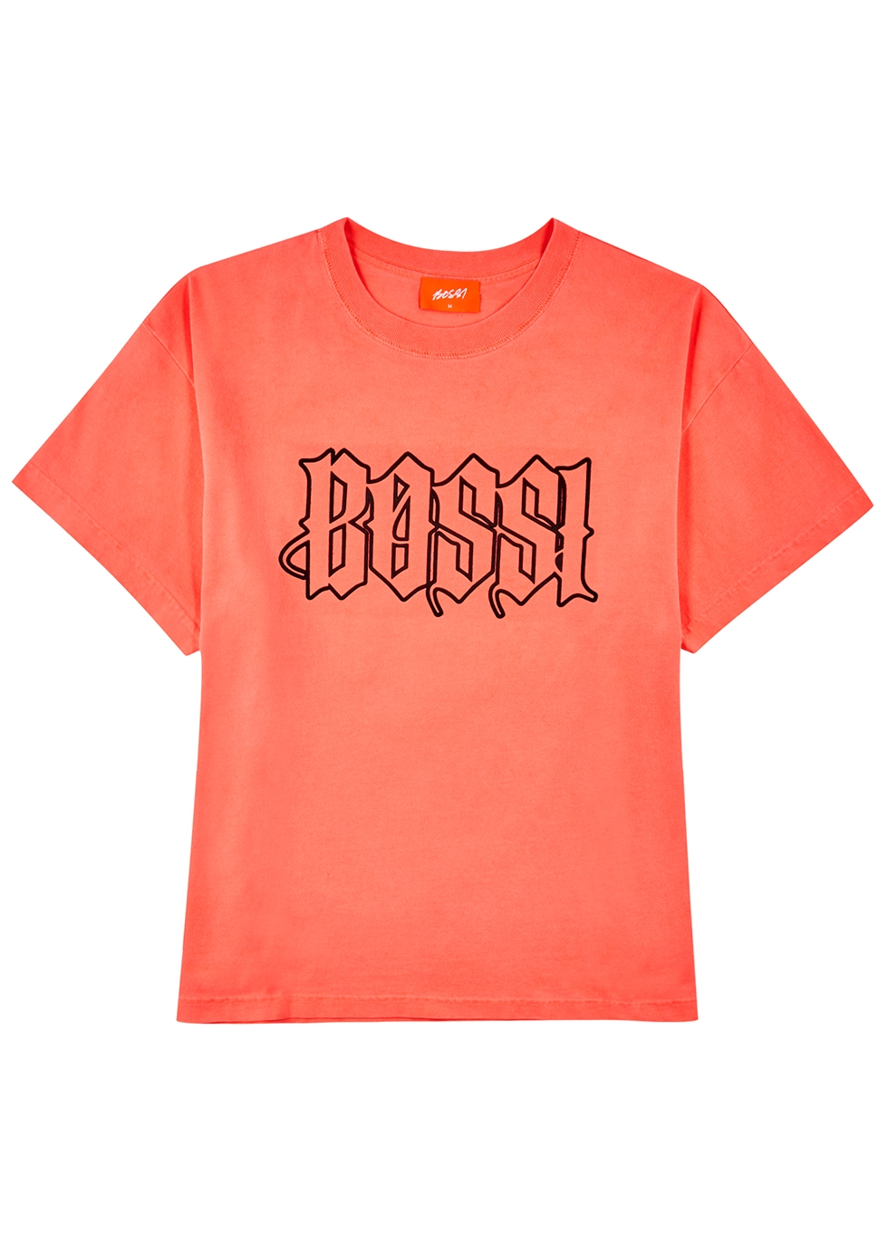 BOSSI Sportswear Neon pink logo cotton T-shirt