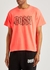 Neon pink logo cotton T-shirt - BOSSI Sportswear