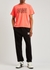 Neon pink logo cotton T-shirt - BOSSI Sportswear