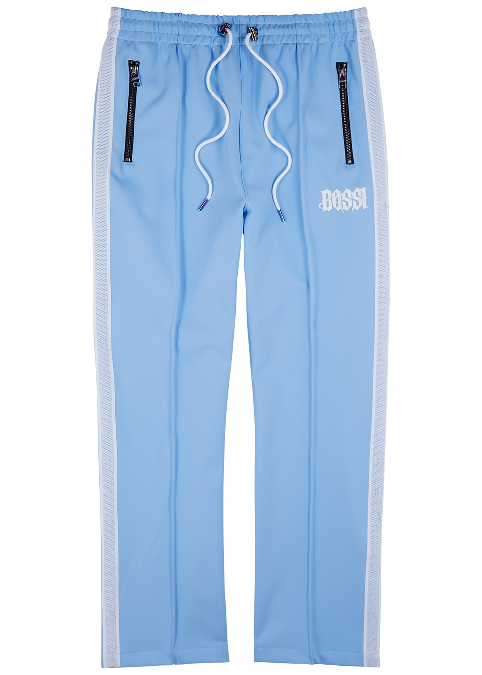 BOSSI Sportswear Light blue neoprene track pants