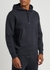 Diagonal Raised navy hooded cotton sweatshirt - C.P. Company