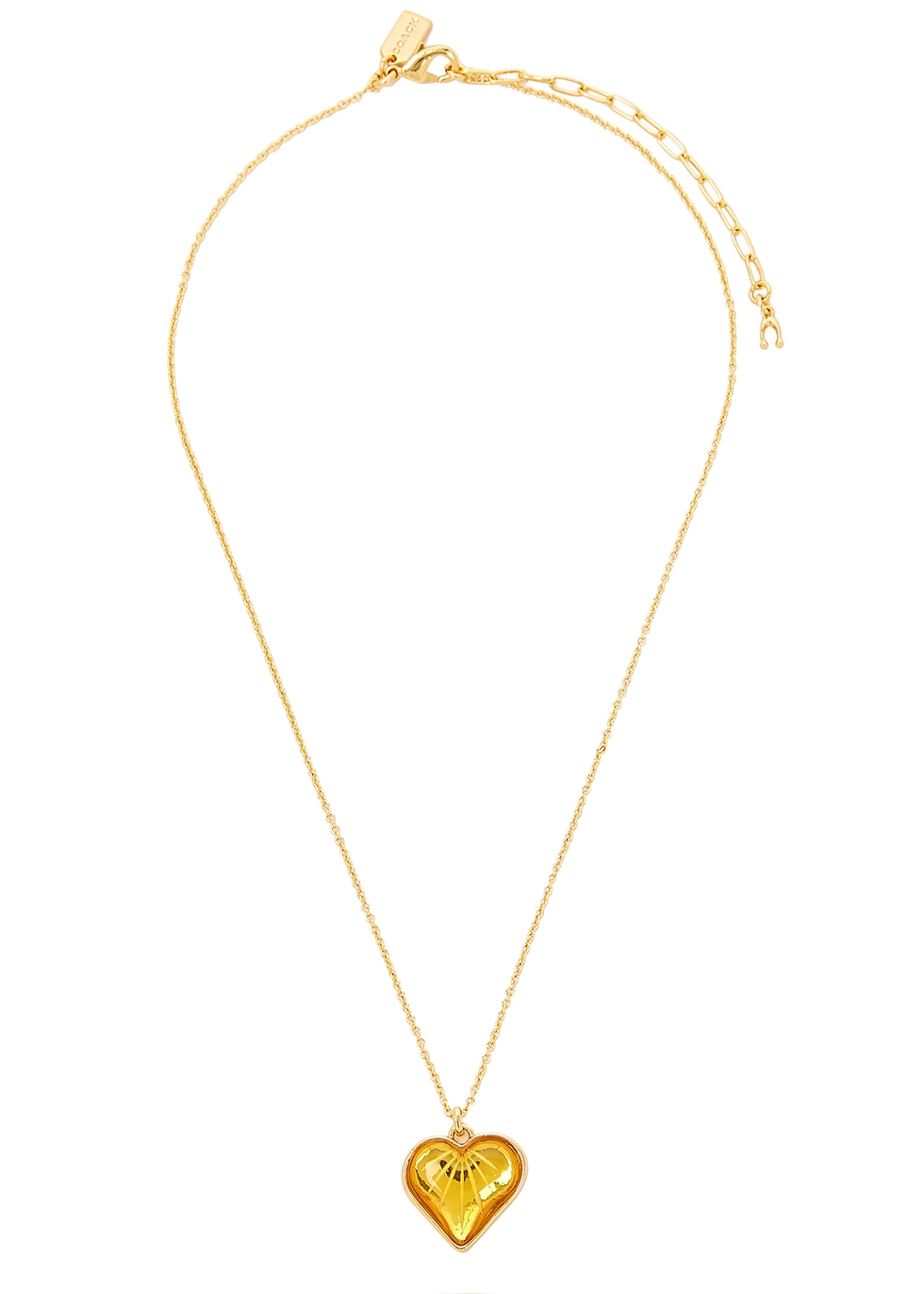 Gold-tone heart necklace