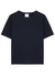 Navy cotton and cashmere-blend top - Allude