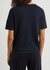 Navy cotton and cashmere-blend top - Allude