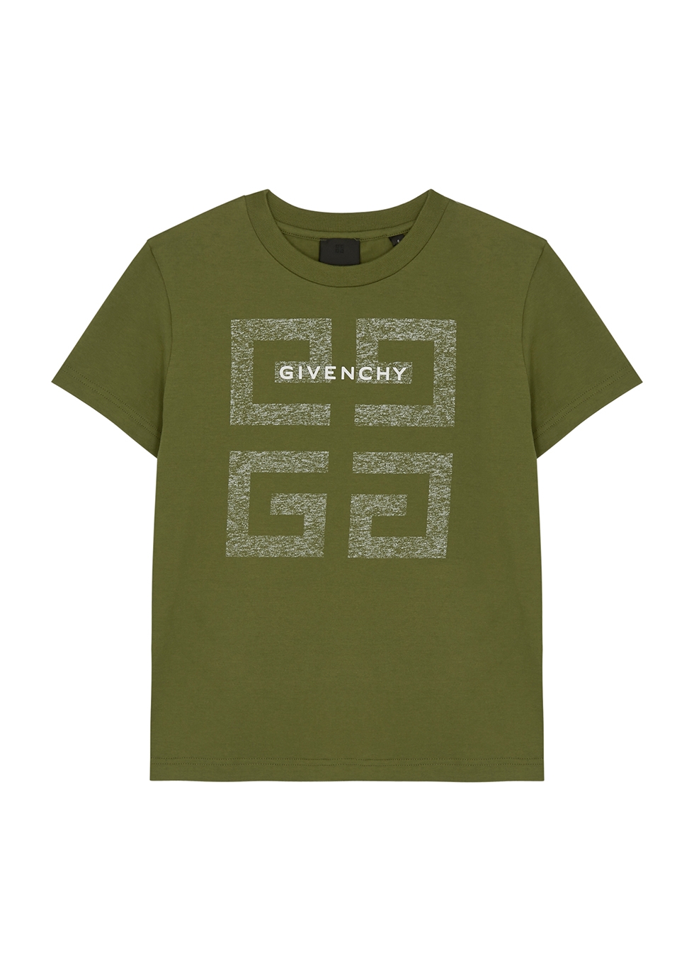 Givenchy KIDS Green logo cotton T-shirt (6-12 years) - Harvey Nichols