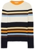 Striped bouclé cotton-blend jumper - Victoria Beckham