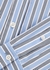 Blue striped cut-out cotton shirt dress - Victoria Beckham