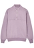 Purple half-zip cotton sweatshirt - COLORFUL STANDARD