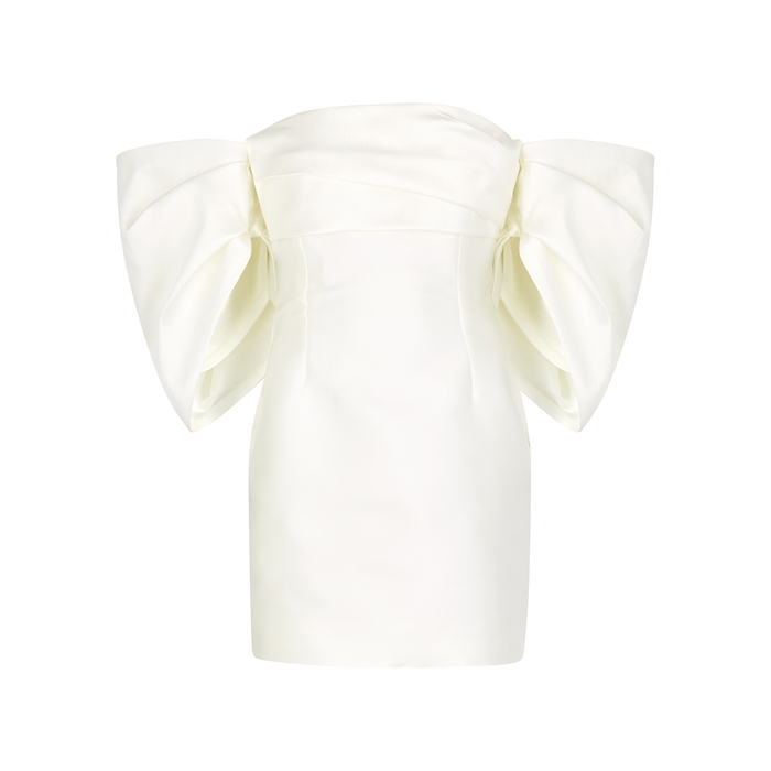 Solace London Elina White Off-the-shoulder Mini Dress