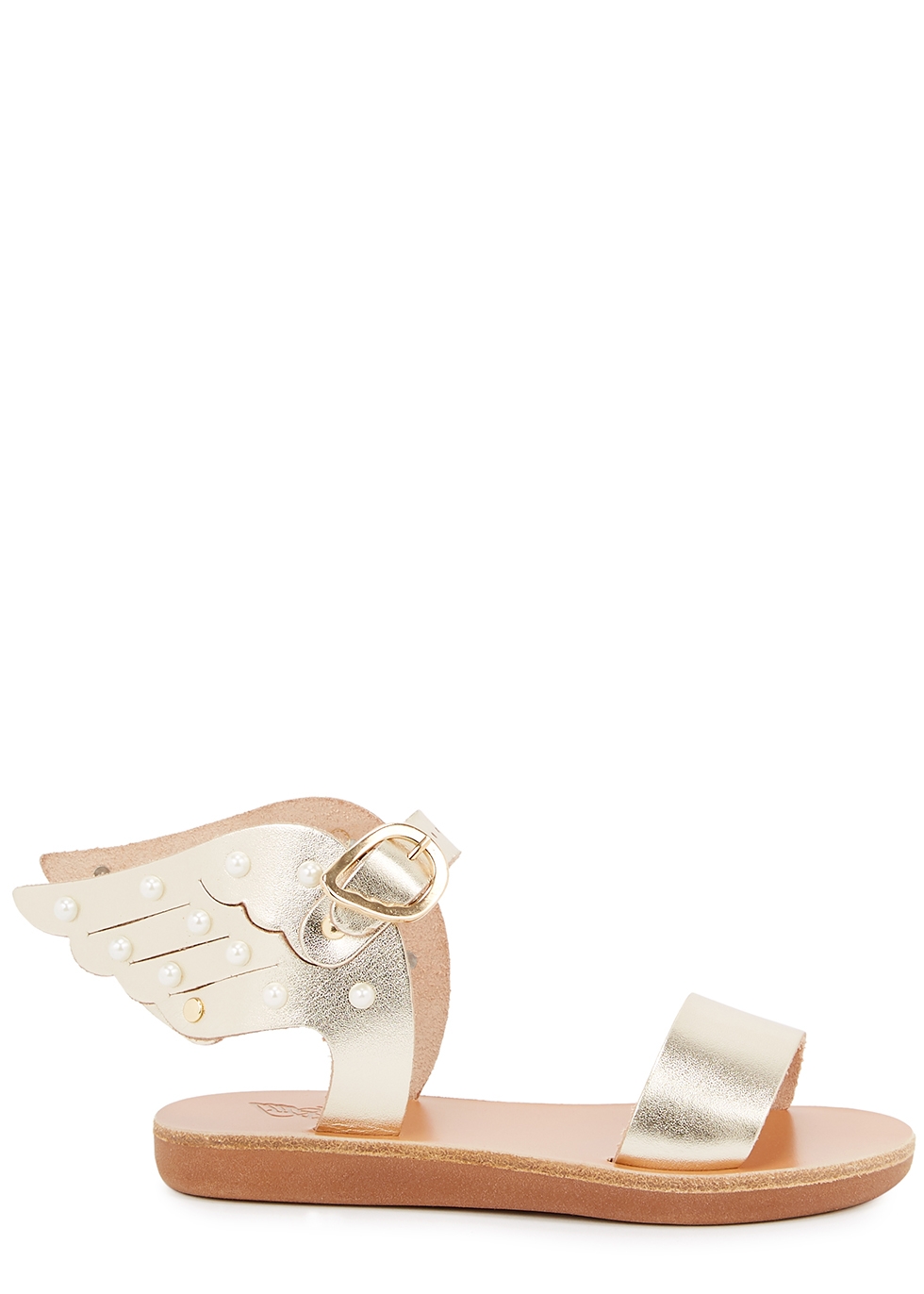 KIDS Little Ikaria gold leather sandals