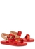 KIDS Little Margarita red printed sandals - Ancient Greek Sandals
