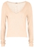 Starlight blush pointelle ribbed-knit top - Free People