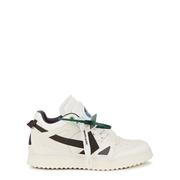 Off-White Sponge White Panelled Leather Sneakers