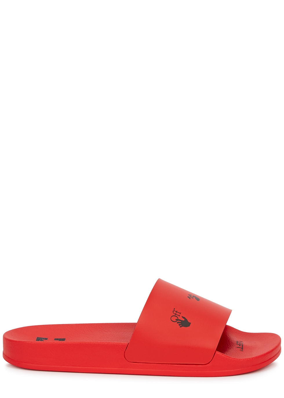 Red logo rubber sliders