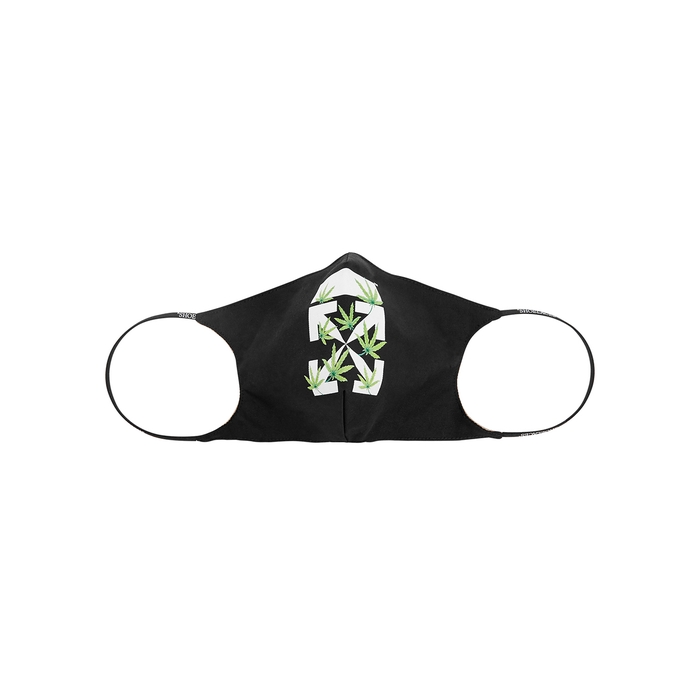 Off-White Arrow Weed Black Cotton Face Mask