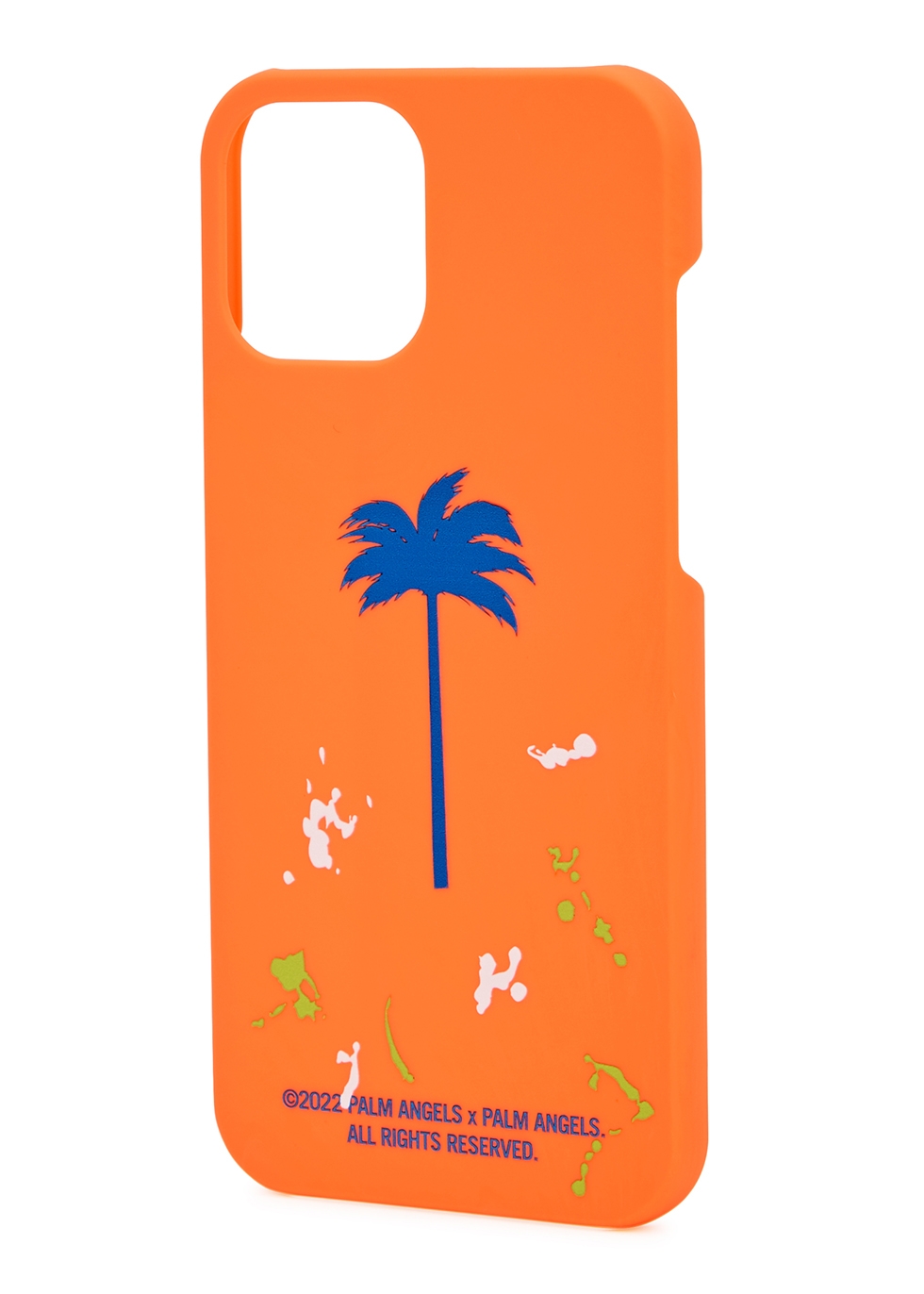 Orange logo-print iPhone 12 case