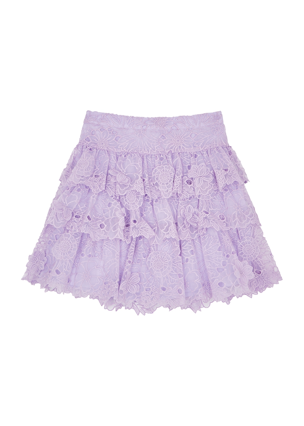 Marlo Kids Mia Purple Broderie Anglaise Organza Skirt | ModeSens