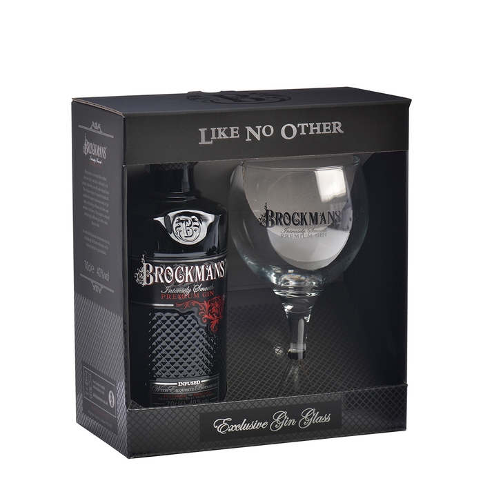 Brockmans Intensely Smooth Premium Gin & Glass Gift Box