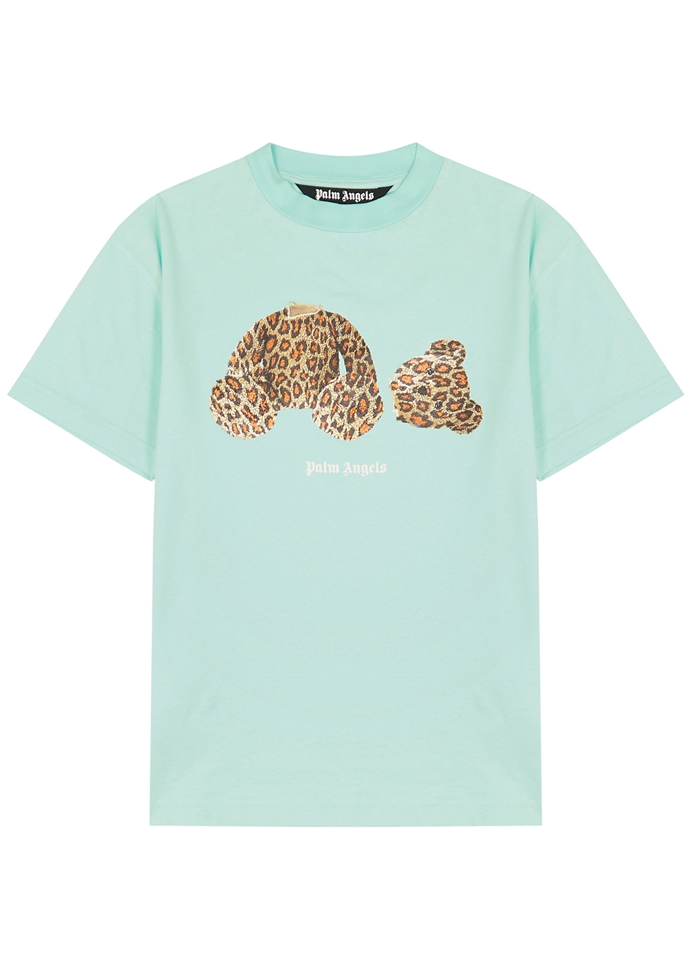 Leopard Bear black printed cotton T-shirt