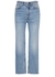 Blue cropped straight-leg jeans - Totême