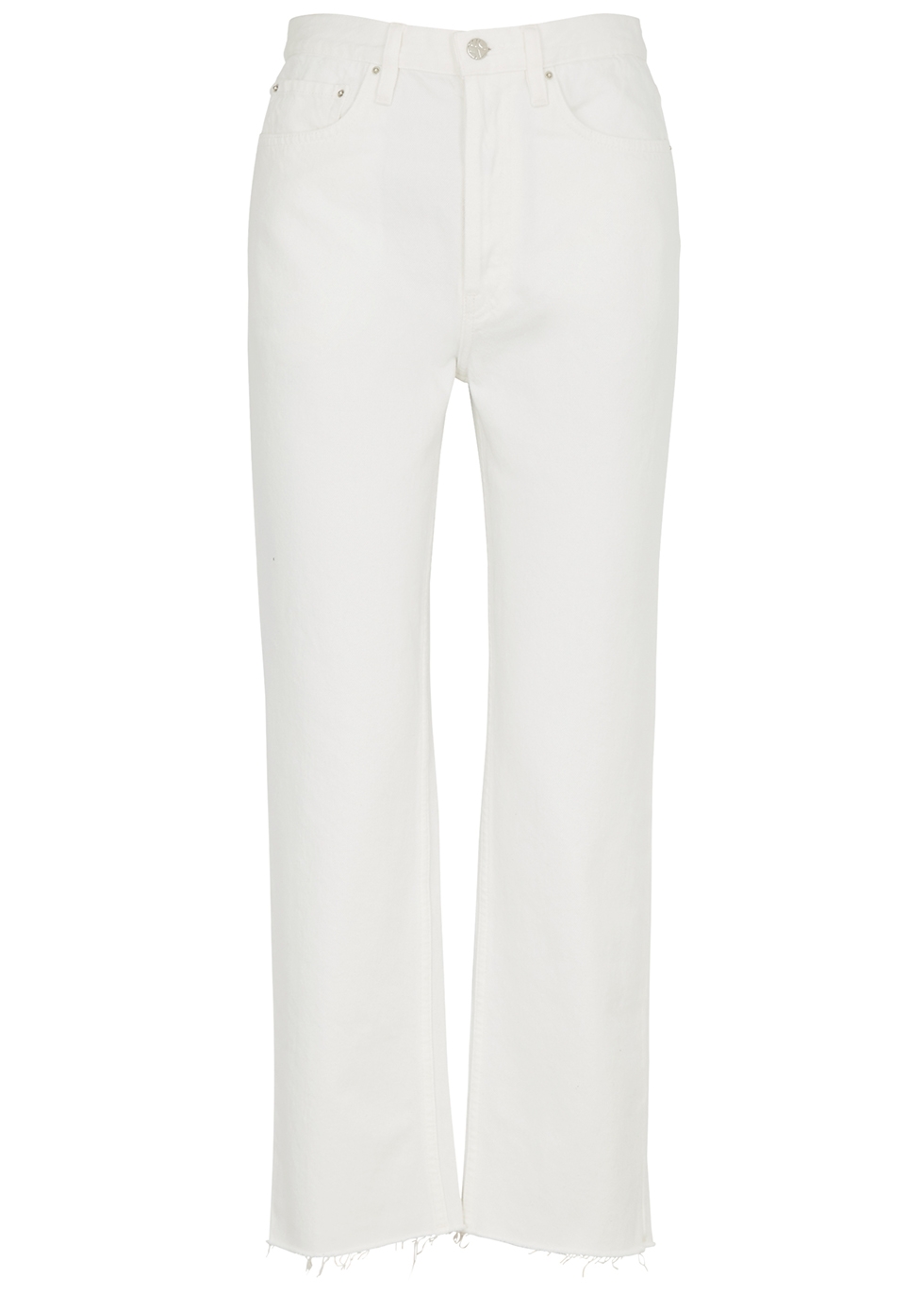 Totême Off-white cropped straight-leg jeans - Harvey Nichols