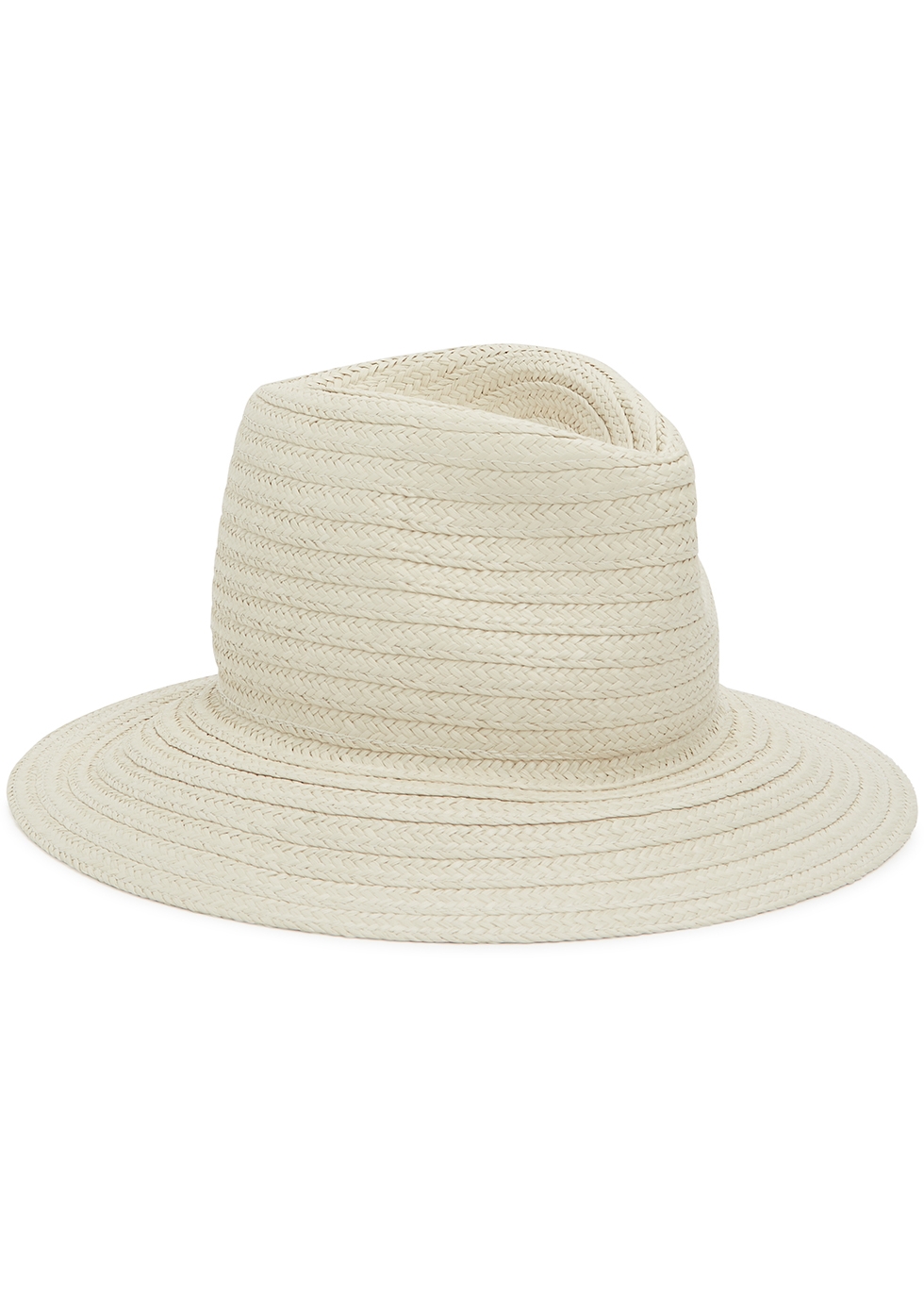 Totême Cream woven raffia Panama hat