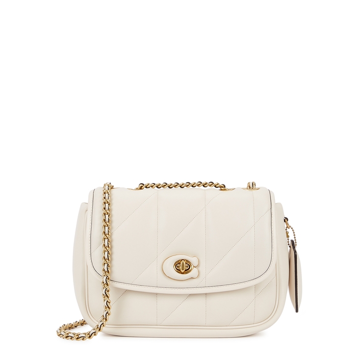 Coach Madison Off-white Quilted Leather Shoulder Bag
