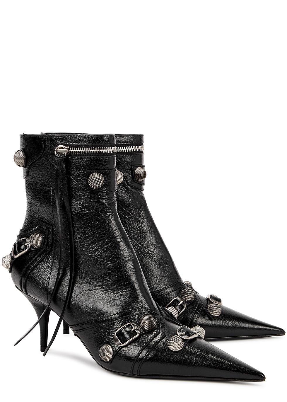 80mm glove shiny leather ankle boots  Balenciaga  Women  Luisaviaroma
