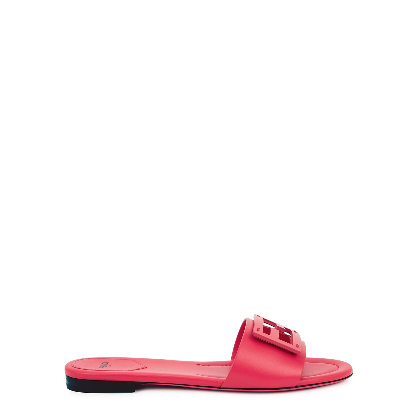 Fendi Pink Cut-out Logo Leather Sandals - 4