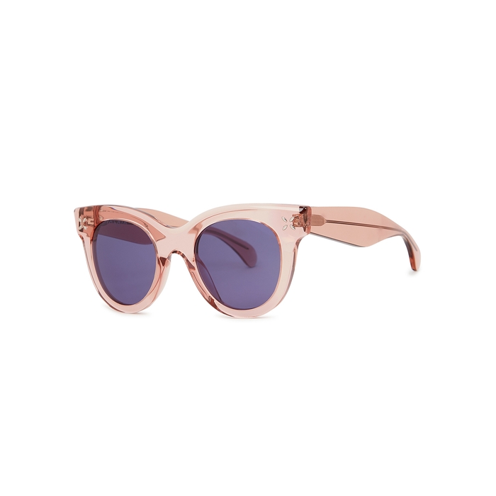 Alaïa Petal Pink Round-frame Sunglasses