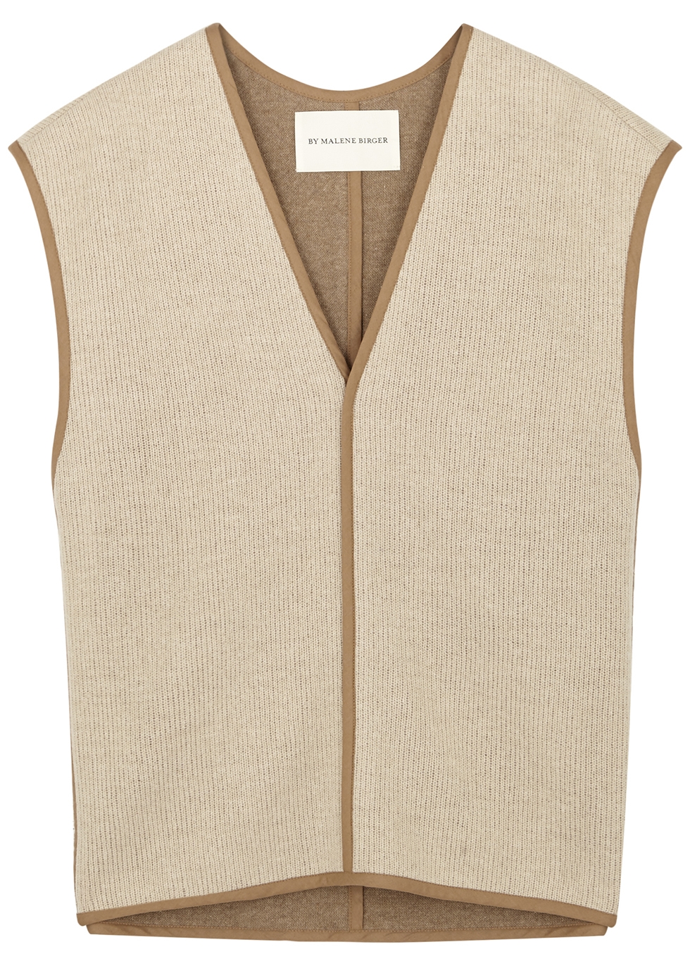 By Malene Birger Stephanie Light Brown Wool-blend Vest In Beige | ModeSens