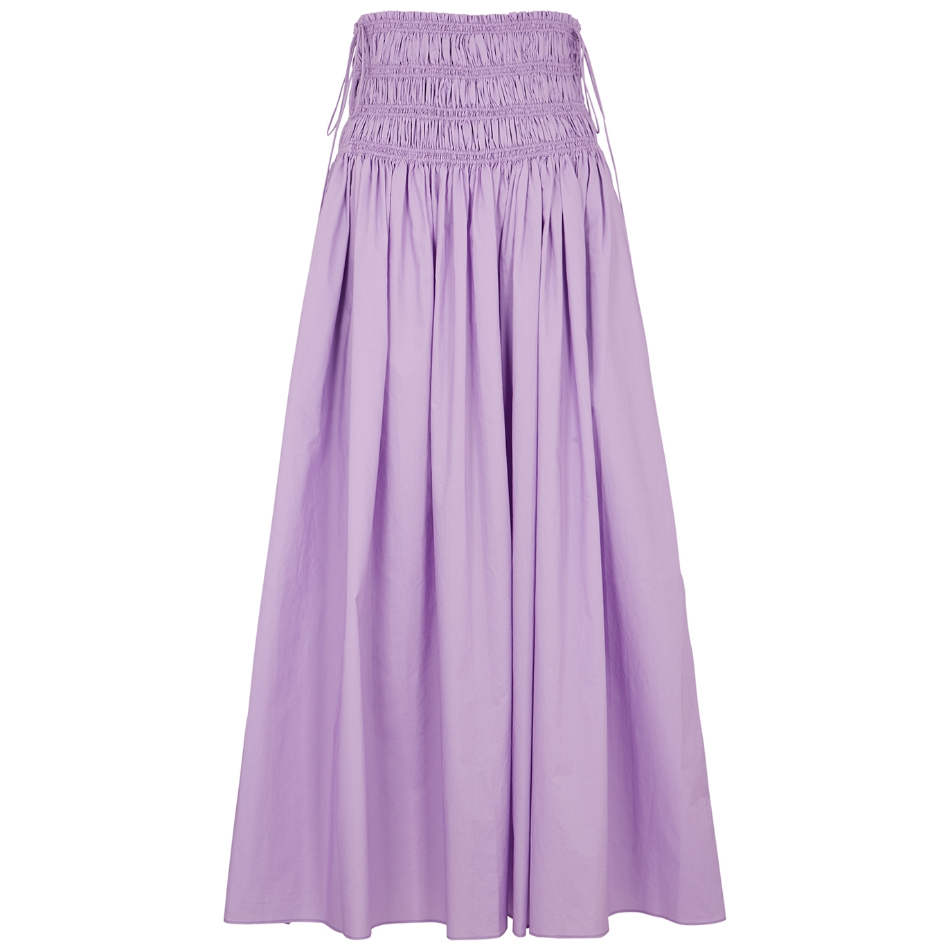 Matteau Lilac Smocked Cotton Maxi Skirt - Purple - 1