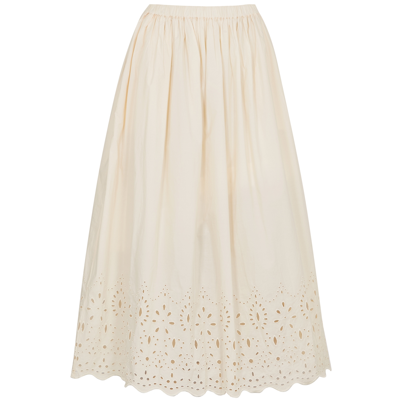 Rhode Audrey Cream Cotton Skirt - M