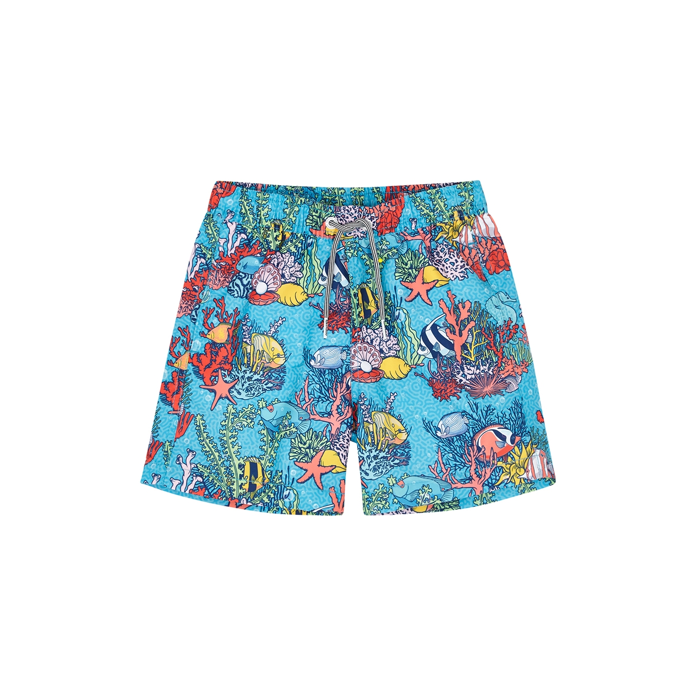 Boardies Kids Coral Reef Printed Shell Swim Shorts - Blue