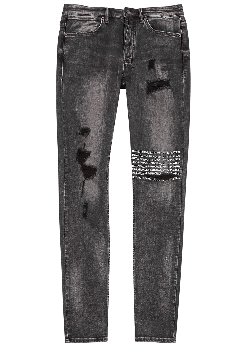 Van Winkle black distressed skinny jeans